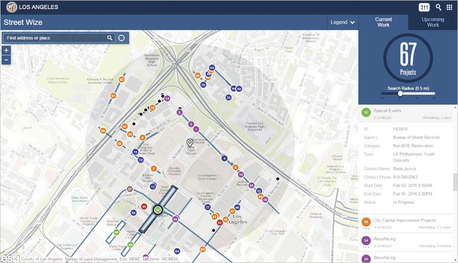 Street Wize lets Angelenos track permit and construction activity around the city.
