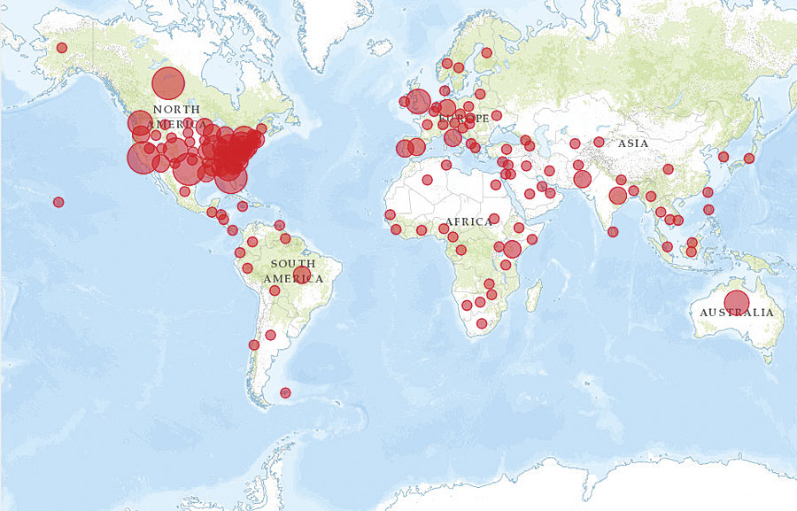 GISCorps volunteers come from about 100 different countries.