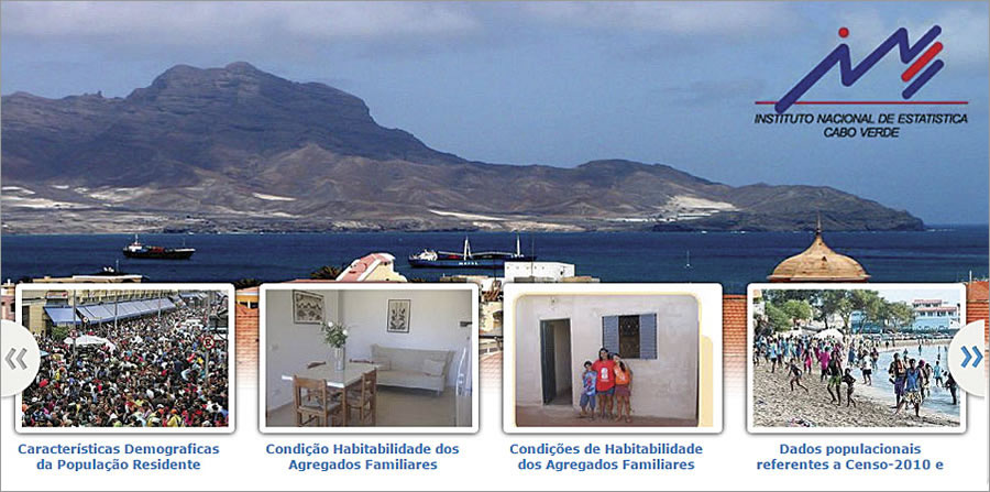 Highlights from Cape Verde's census data are available to the public via a scrolling image gallery.