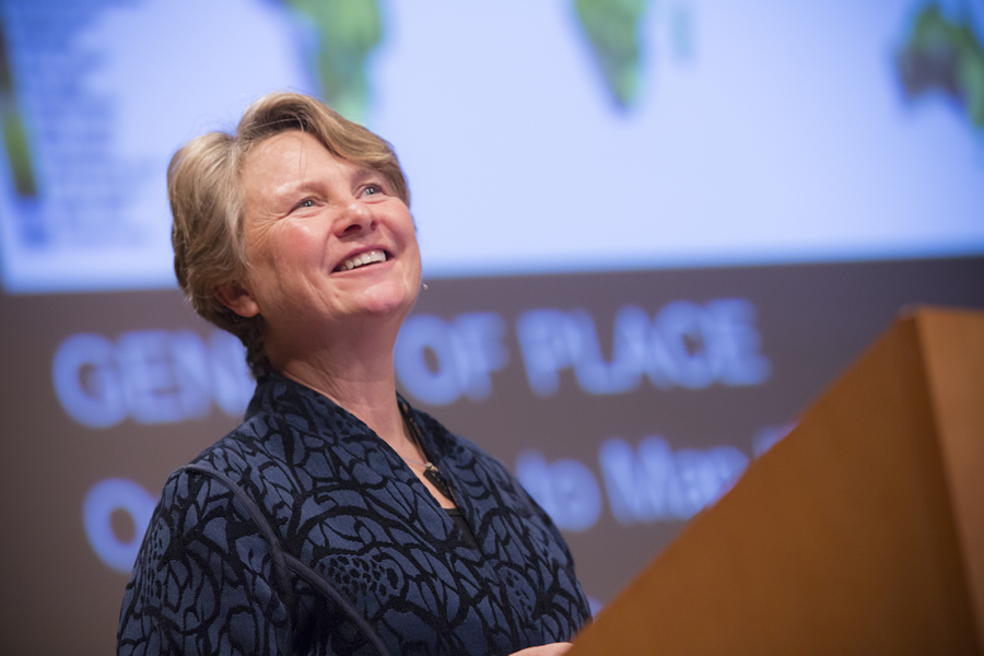 Biologist Janine Benyus encouraged the audience to look to nature for design inspiration and ideas. Biologist Janine Benyus encouraged the audience to look to nature for design inspiration and ideas.