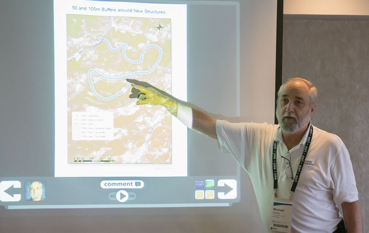 People can attend presentations given by Esri technology users. People can attend presentations given by Esri technology users.