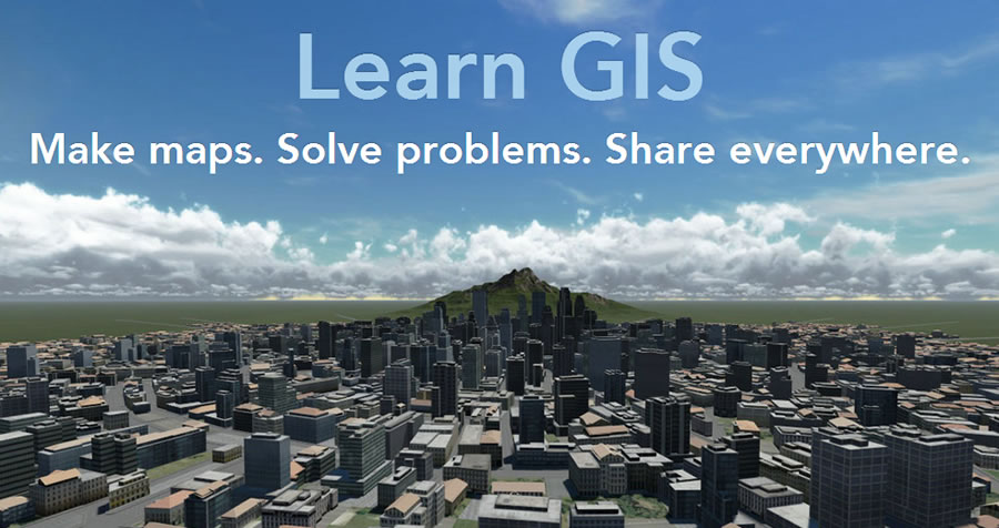 The Learn ArcGIS lessons stress using your spatial analysis skills to solve real problems with real data.
