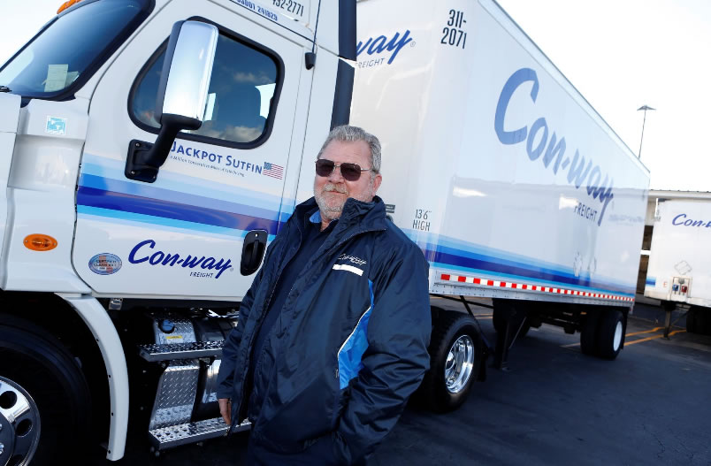 James "Jackpot" Sutfin has driven three million miles during his career without incident or injury. James "Jackpot" Sutfin has driven three million miles during his career without incident or injury.