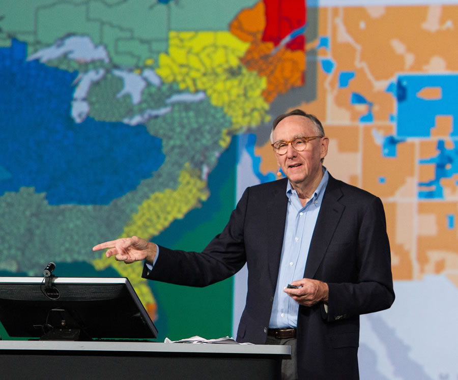 Geography as a science provides us the context and the content of our world, said Esri president Jack Dangermond. Geography as a science provides us the context and the content of our world, said Esri president Jack Dangermond.