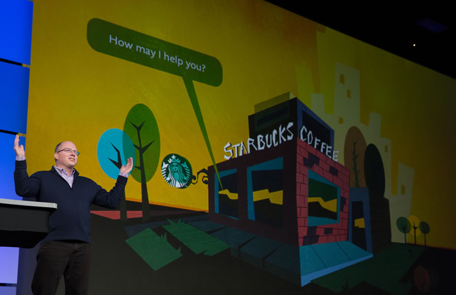 Laurence Norton of Starbucks said the coffee company "started big with GIS." Today the technology is used in site selection, sales, and marketing.