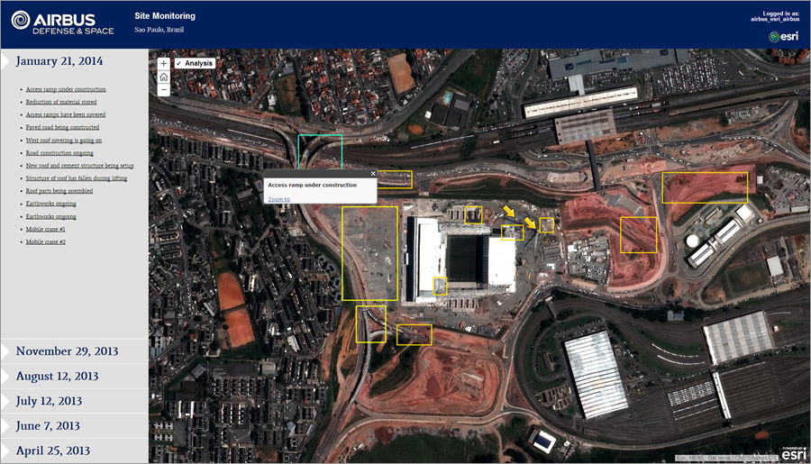 This AirBus app helps you monitor a site on a regular basis.