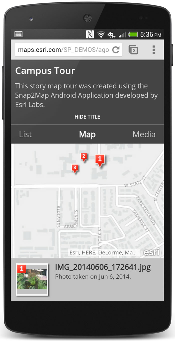 The software will place photos on the map if you've turned on your phone's location services.