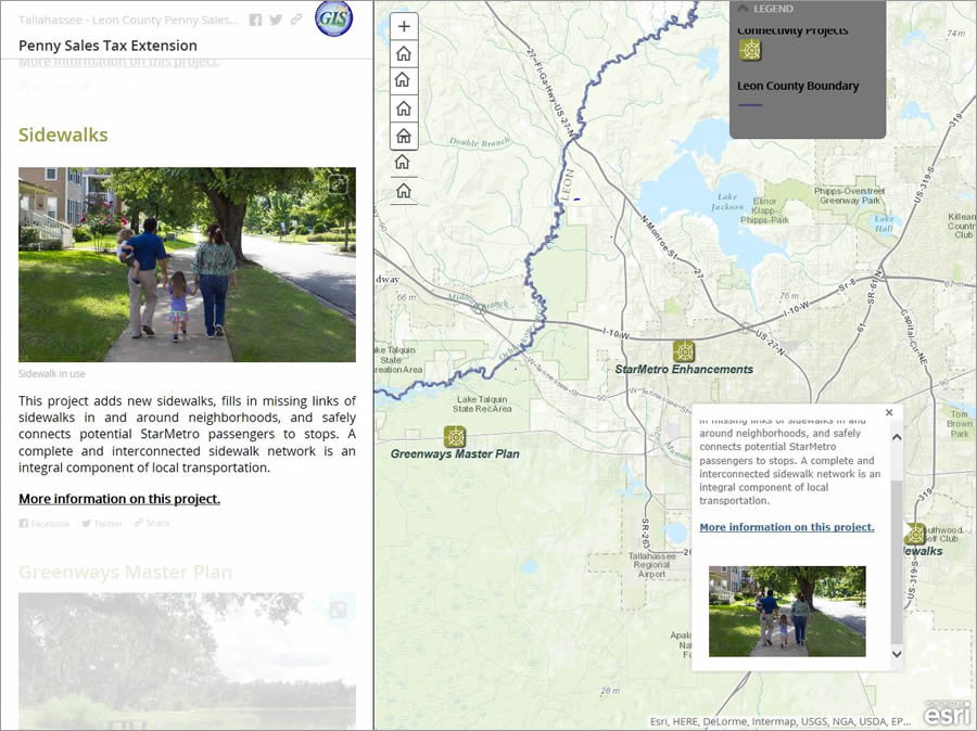 Many photographs reflecting the types of improvements that would be made with the tax money were included in the Story Map Journal app. Many photographs reflecting the types of improvements that would be made with the tax money were included in the Story Map Journal app.