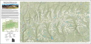 Map of the High Uintas Wilderness Area in Utah Map of the High Uintas Wilderness Area in Utah