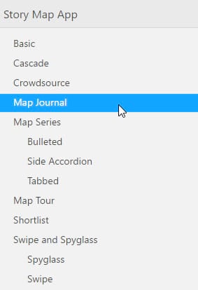 Create a story button by clicking either Apps or My Stories on the Story Maps website Create a story button by clicking either Apps or My Stories on the Story Maps website
