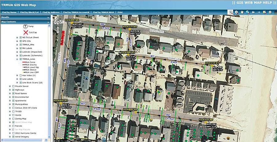 NOAA imagery for the Barrier Island areas of Toms River before Hurricane Sandy