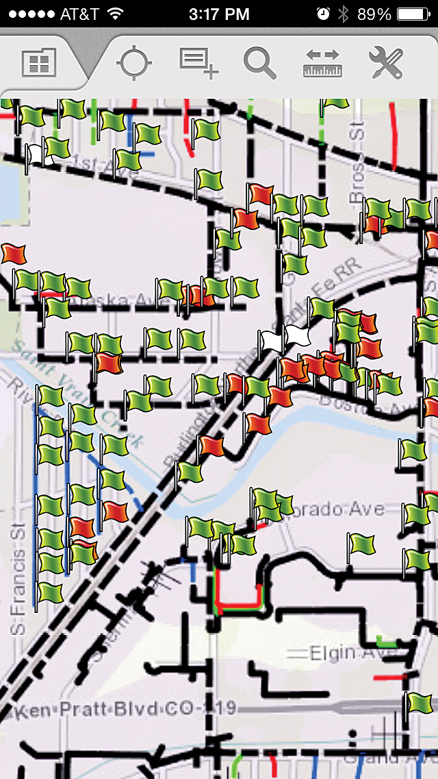 Collector for ArcGIS helped all field crews know what had been inspected and where to focus repair efforts.