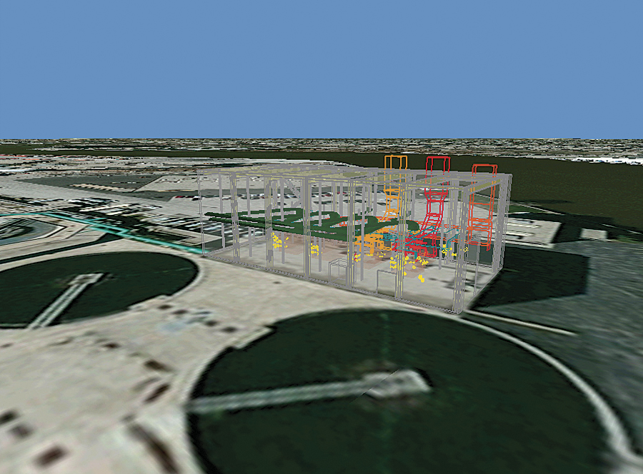 Interactive viewing of the 3D geodatabase in the ArcGIS Engine application, including dynamic symbolization of features.