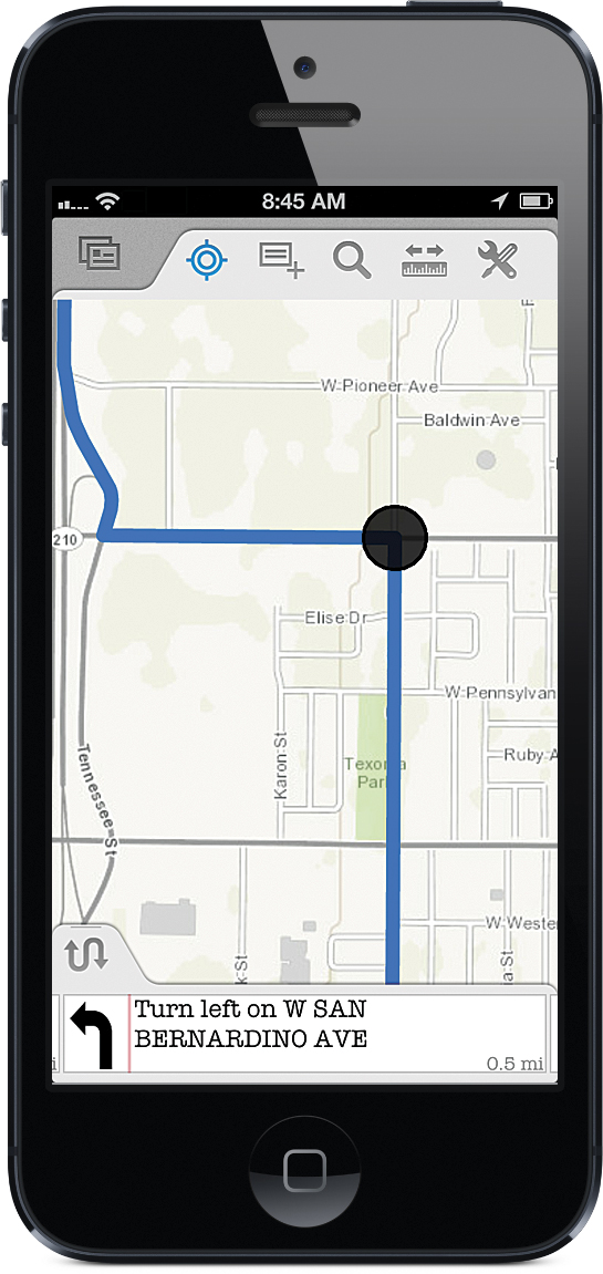 Plan routes and get driving directions using the new Collector for ArcGIS application accessible from your iPhone or Android smartphone.