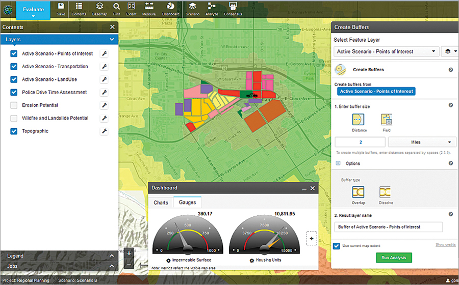 GeoPlanner for ArcGIS supports every step in the planning process, from project creation to planning, for a broad range of industries.