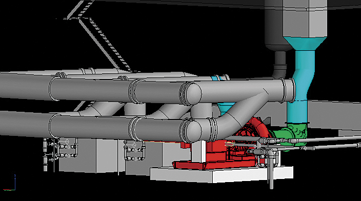 The application employs dynamic linkages from the geodatabase to the building information model (BIM) for viewing greater 3D design detail.