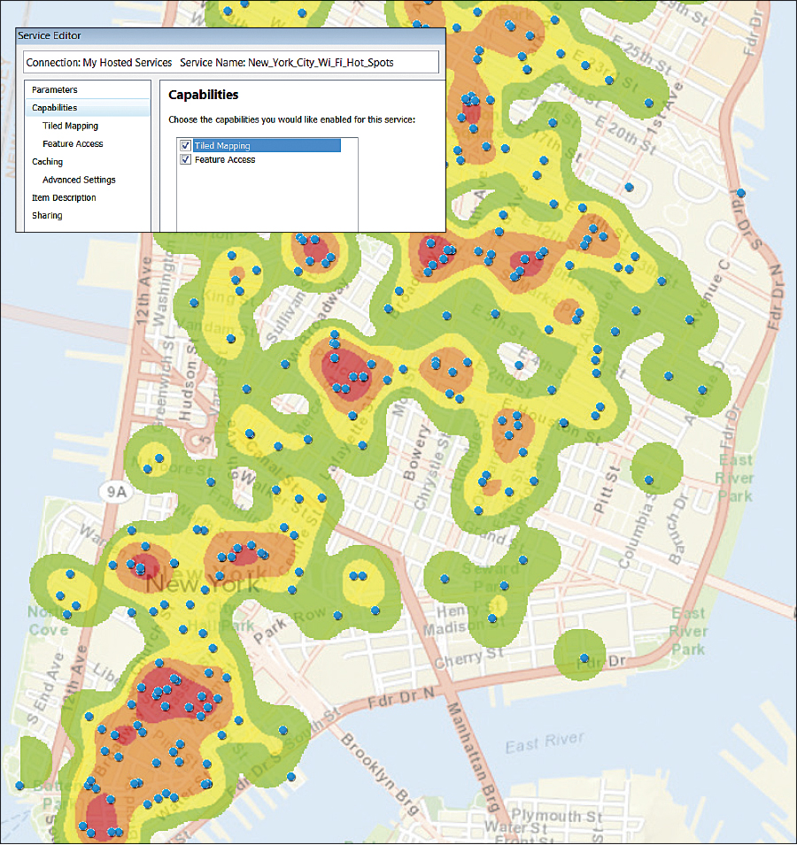 Publish hosted tiled map services directly from ArcGIS 10.1 for Desktop.