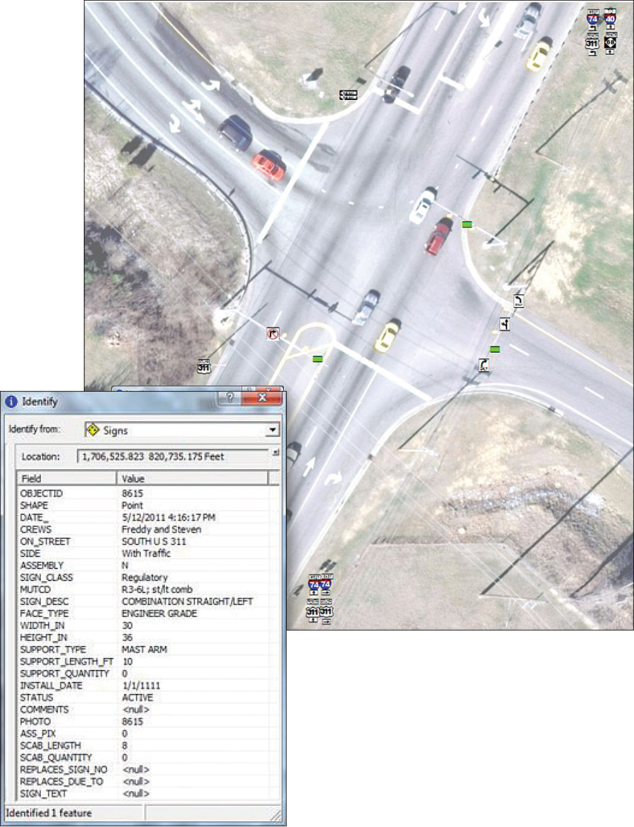 With the signs inventoried in GIS, the City of High Point Department of Transportation easily created reports and maps of signs that were noncompliant with the FHWA retroreflectivity standards.