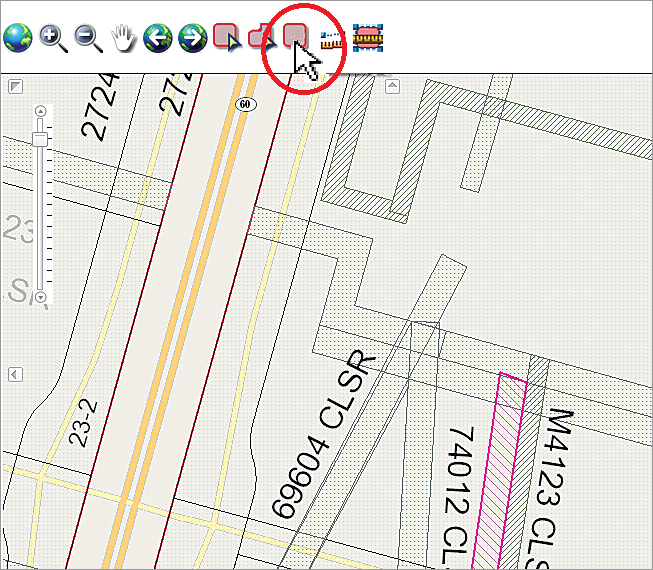 Providing users with the option to select features within the current map extent empowers users to spatially select features without a pointing device.