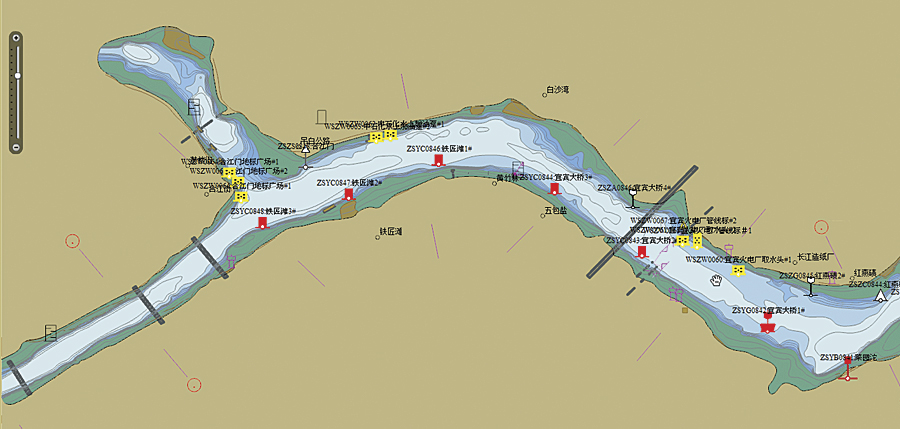 Using ArcGIS, the Changjiang Waterway Bureau charts approximately 5,300 navigating markers, including beacons and buoys, along 3,915 miles of river.