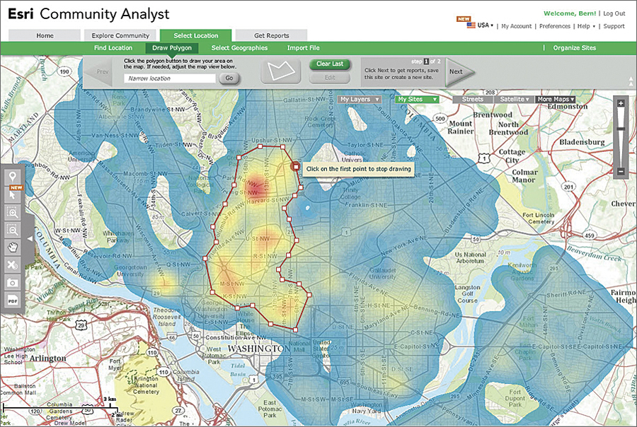The Community Analyst geodesign tool can be used to glean information about a variety of community/people focused demographic data and reports.