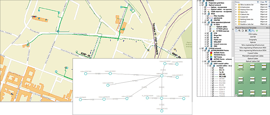 Optical network has its logical picture in the system (in English).