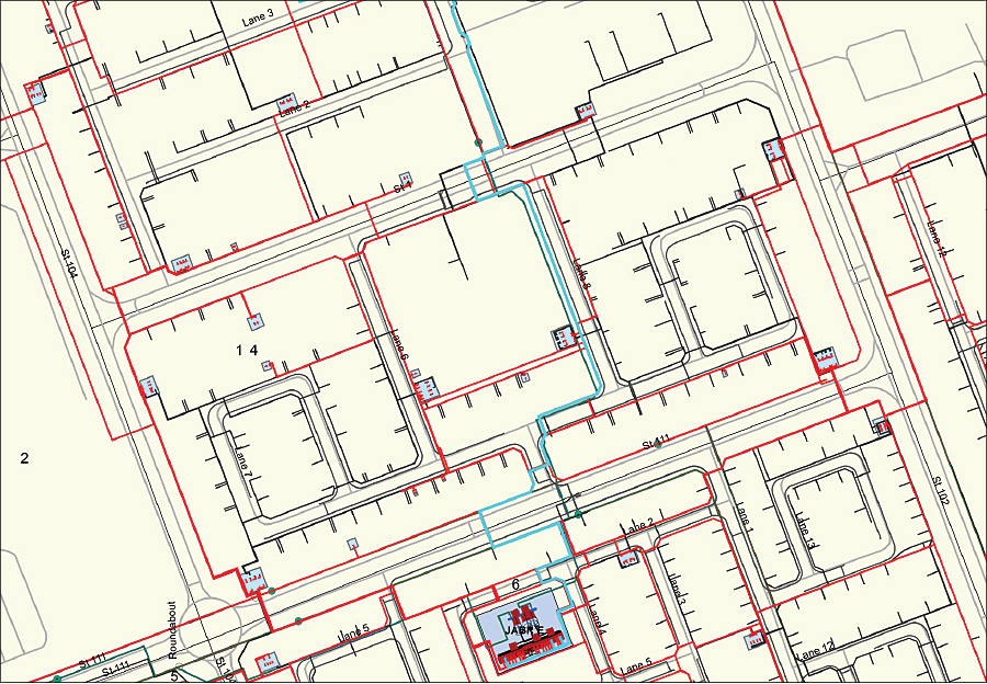 Electric transmission network tracing in Kuwait.