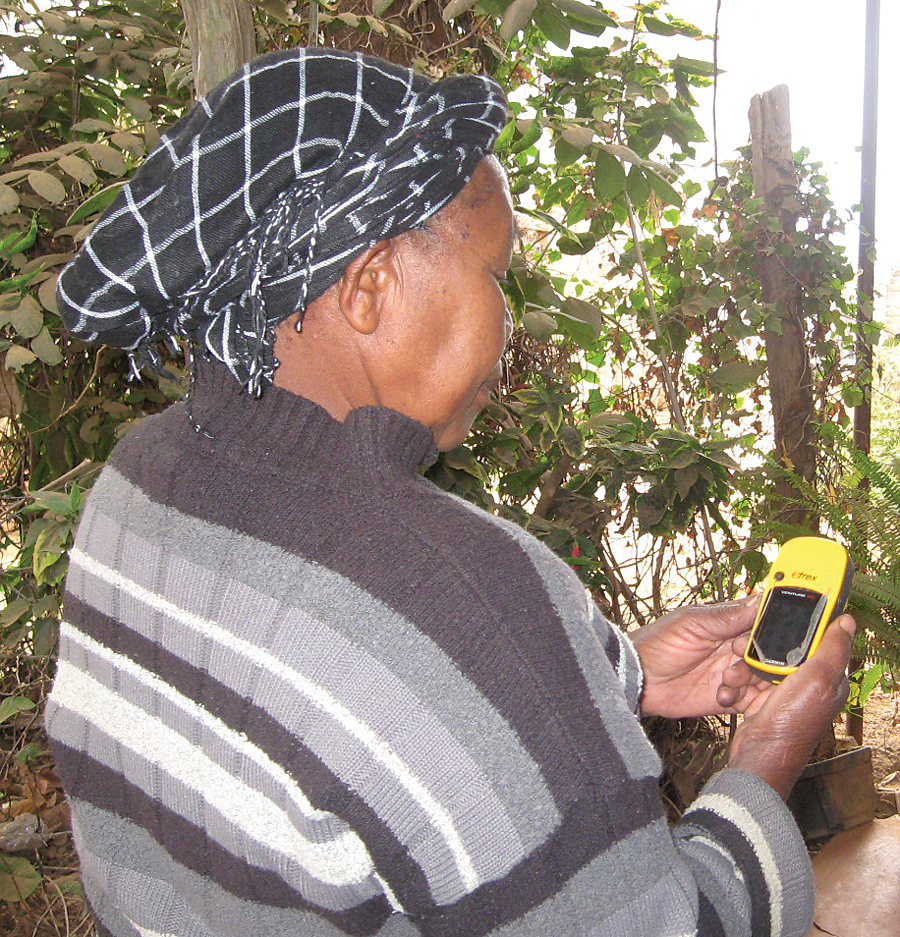 Using a handheld GPS, volunteers collected coordinates marking the location for each survey form that was filled out.