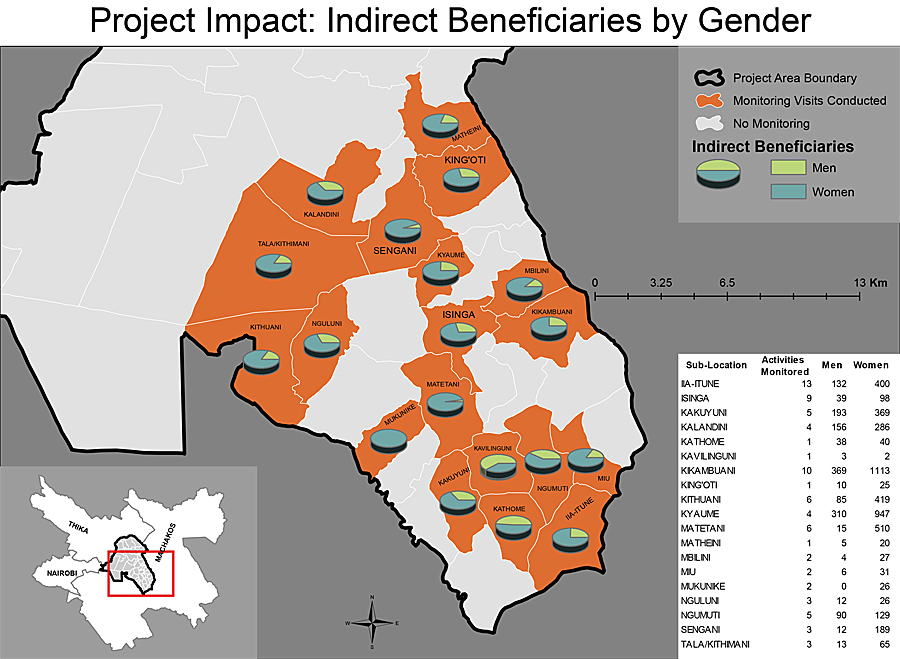 By showing information such as what types of surveys were held and where, grant money spending and impact were visualized.