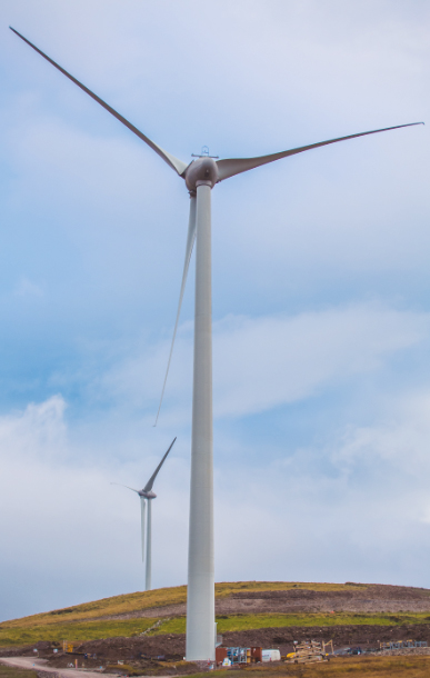 An Irish wind farm. An Irish wind farm.
