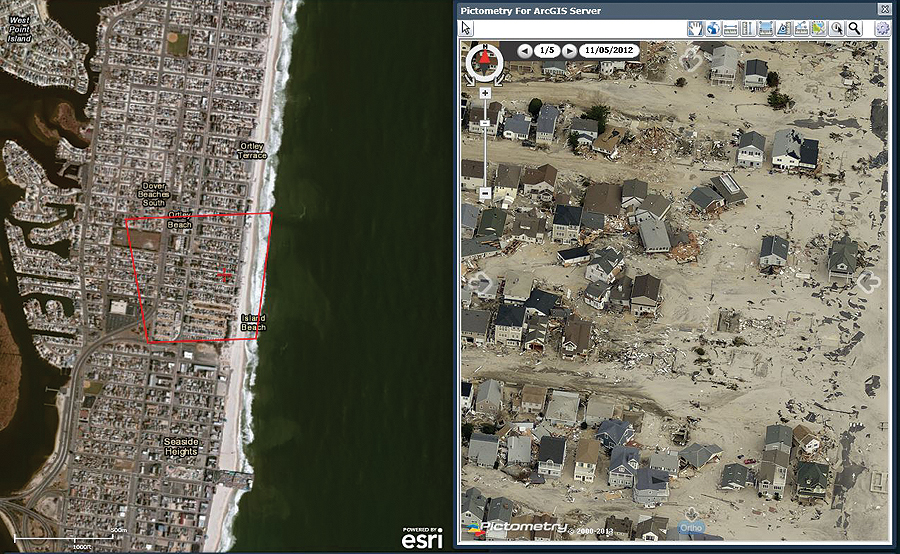 Amica seamlessly integrated highly detailed postevent aerial imagery into its maps. Amica seamlessly integrated highly detailed postevent aerial imagery into its maps.
