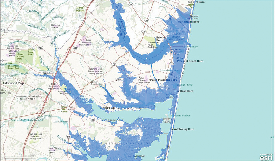 The FEMA SLOSH model helped Amica identify areas that were likely inundated by storm surge flooding. The FEMA SLOSH model helped Amica identify areas that were likely inundated by storm surge flooding.