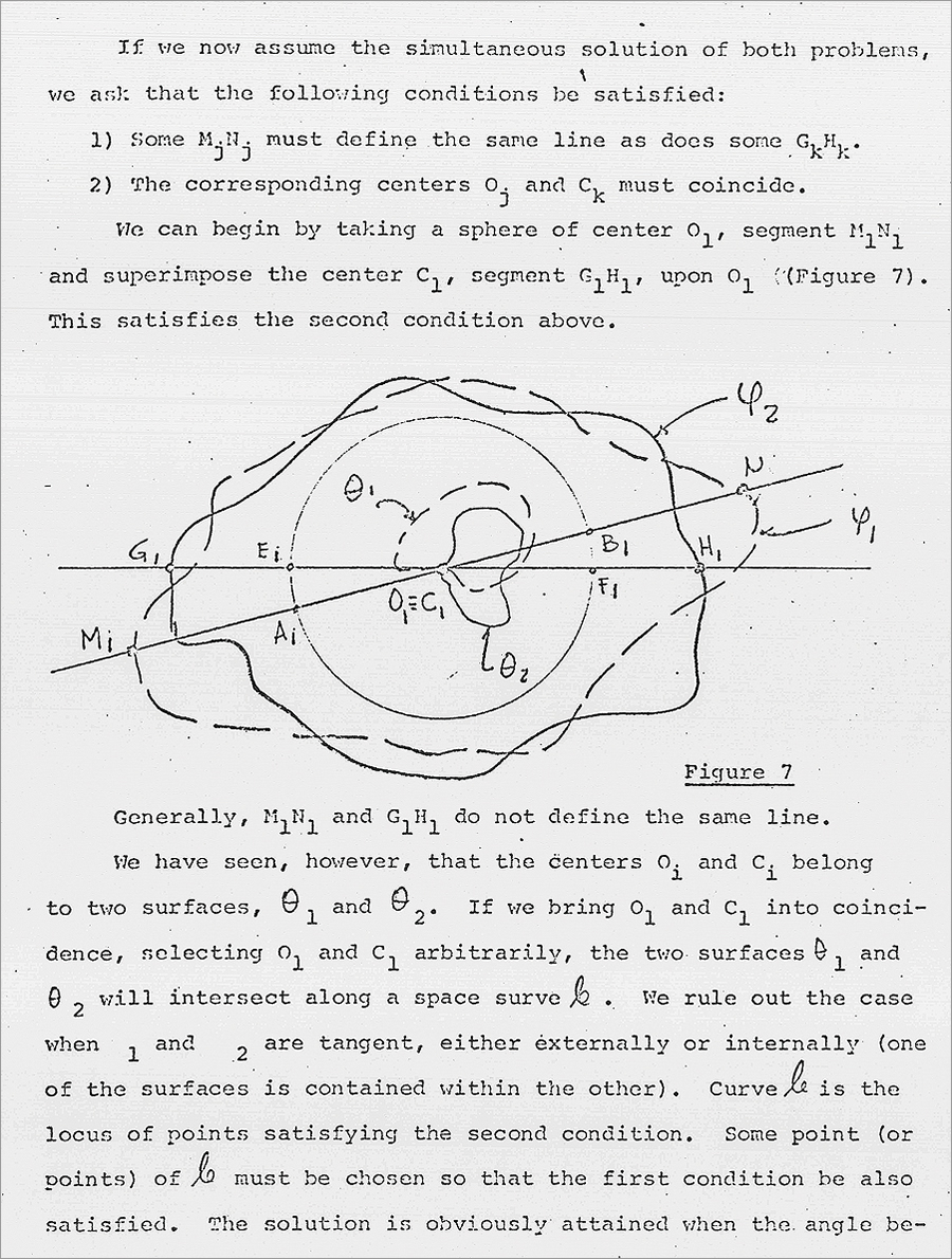 Typical typewritten and hand-drawn page from Harvard Papers in Theoretical Geography, Number 37. Design-wise, the series is not much to look at, but the content shows the multidisciplinary range of the Harvard Lab at the time. (Nick Chrisman Collection, Geography and Map Division, Library of Congress.)