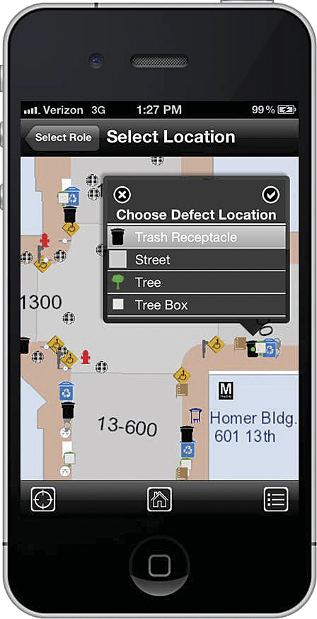 iPhone screen shot, illustrating a condition assessment taken while in the field. iPhone screen shot, illustrating a condition assessment taken while in the field.
