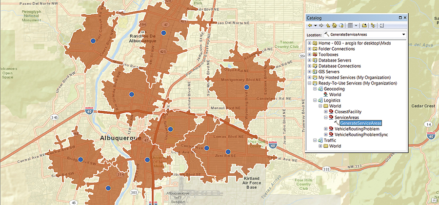 Desktop users can share their content and tools through ArcGIS Online.