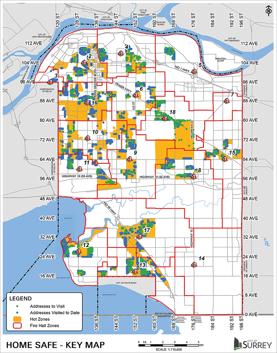 Identifying risk for fires and layering over areas with at-risk residents. Identifying risk for fires and layering over areas with at-risk residents.