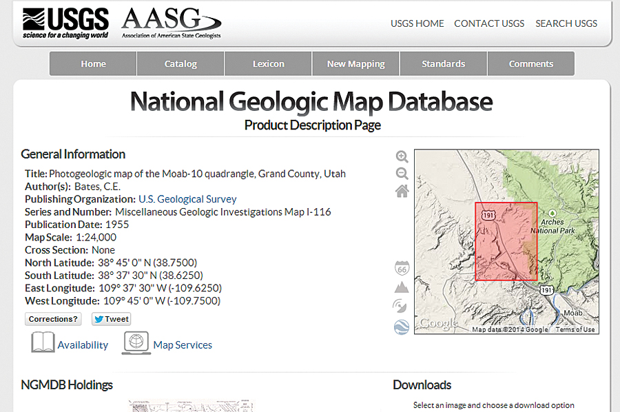 USGS National Geologic Mapping Database