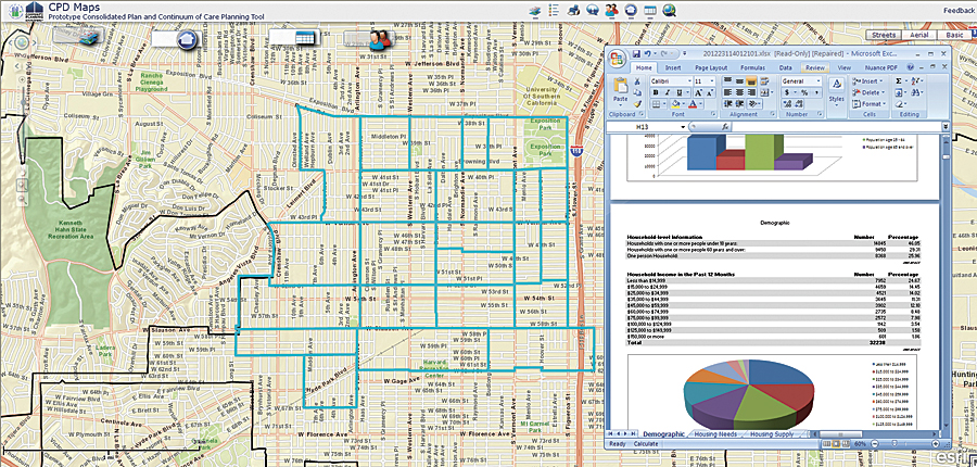 Users locate areas of need and access demographic data within the mapping environment. Users locate areas of need and access demographic data within the mapping environment.
