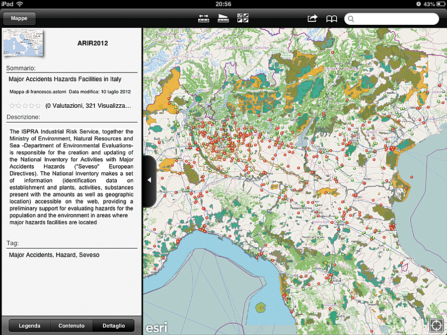 A simple but powerful geoviewer using ArcGIS Online hosts and shares information on the geographic distribution of perimeters of industrial plants.