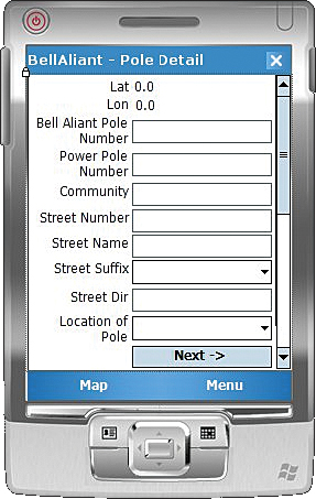 Data is collected using ArcGIS for Windows Mobile on Trimble devices, quality checked, and automatically updated to the ArcGIS for Server geodatabase.