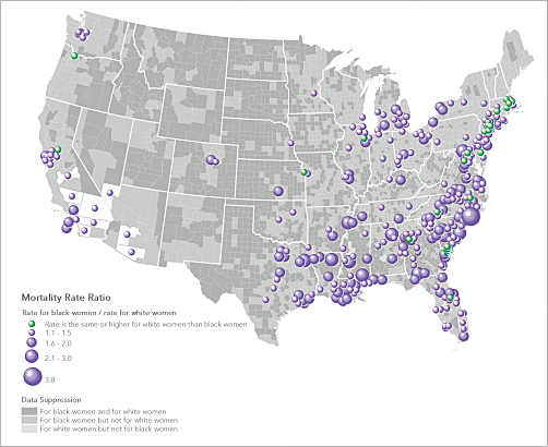 Lessons feature scenarios that reflect realistic GIS workflows such as studying breast cancer mortality rate patterns.