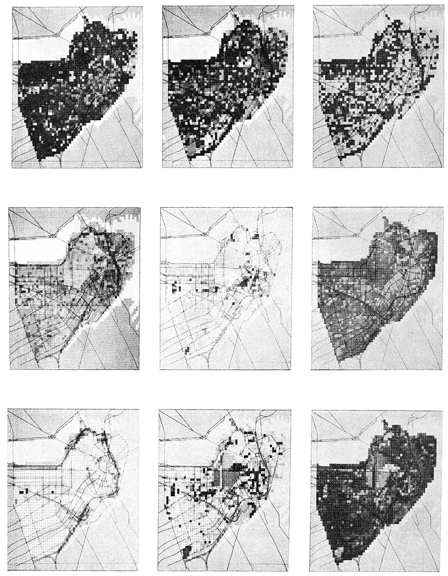 Figure 2. Data and analyses derived from photography and interviews to help explain why some parts of central Boston are memorable. (Courtesy of C. Steinitz.)