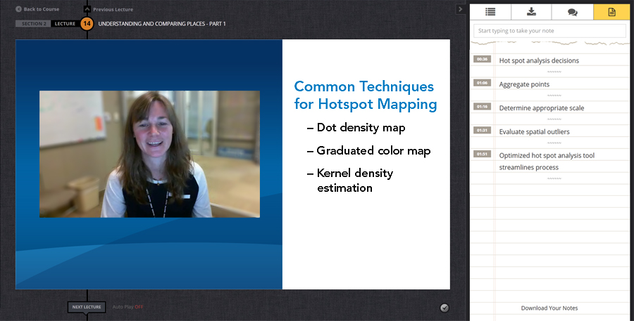 Expert Esri staff explain concepts and answer questions.