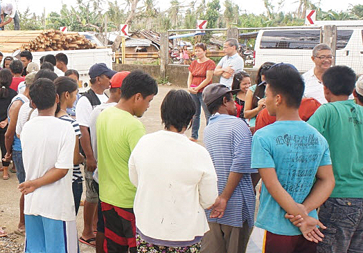 World Vision provided building supplies to help people rebuild after the storm.