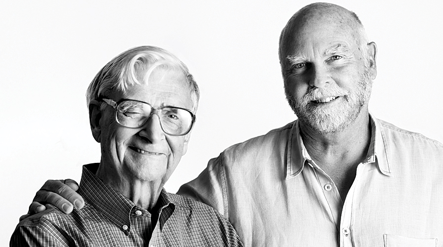 E. O. Wilson and Craig Venter. (Photo by Jon Kamen.)