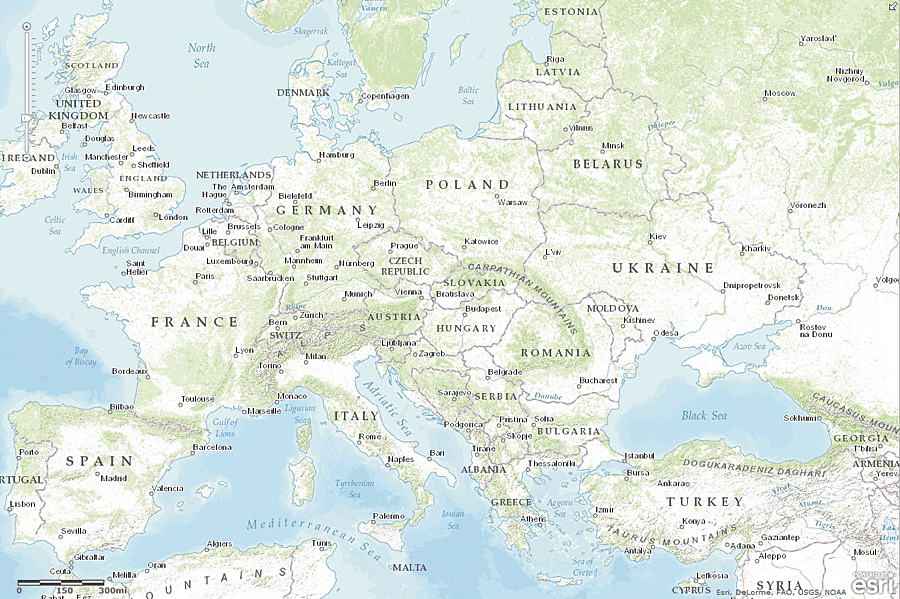 The new World Topographic Map design provides a muted background that makes your operational data stand out.