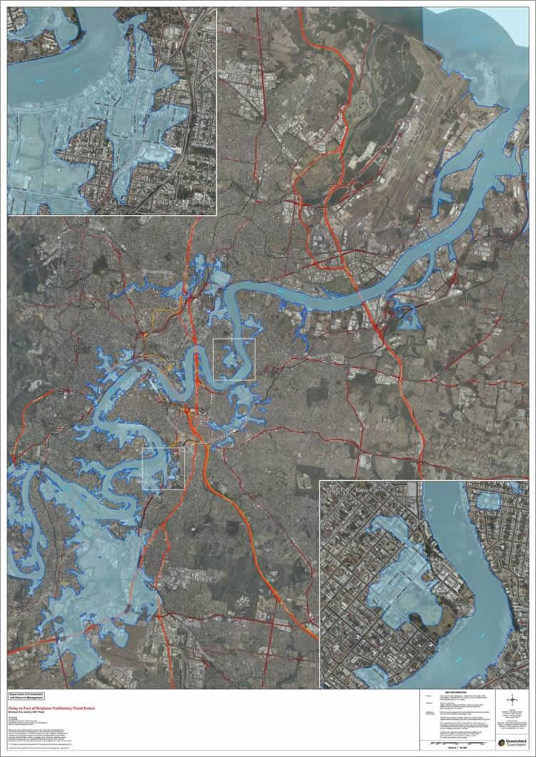An important record of the 2011 flood event was created from imagery and observations of flood peaks on the ground. An important record of the 2011 flood event was created from imagery and observations of flood peaks on the ground.