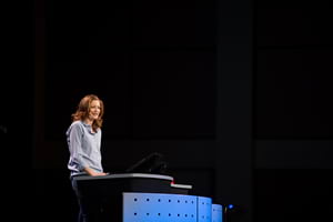 Suzanne Foss gave the audience a sneak preview of big data analytics capabilities Suzanne Foss gave the audience a sneak preview of big data analytics capabilities