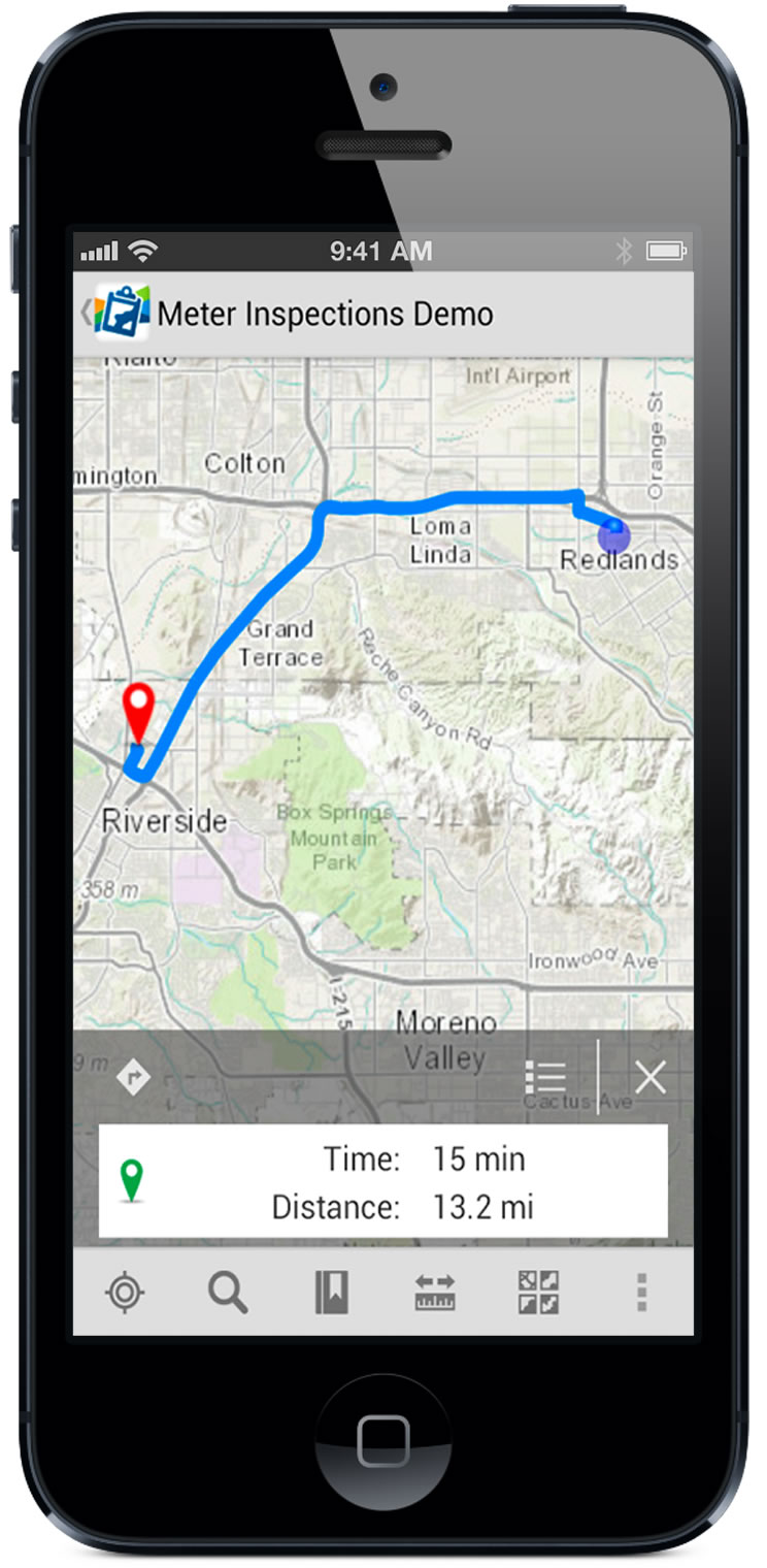 You can plan routes with the Collector for ArcGIS app.