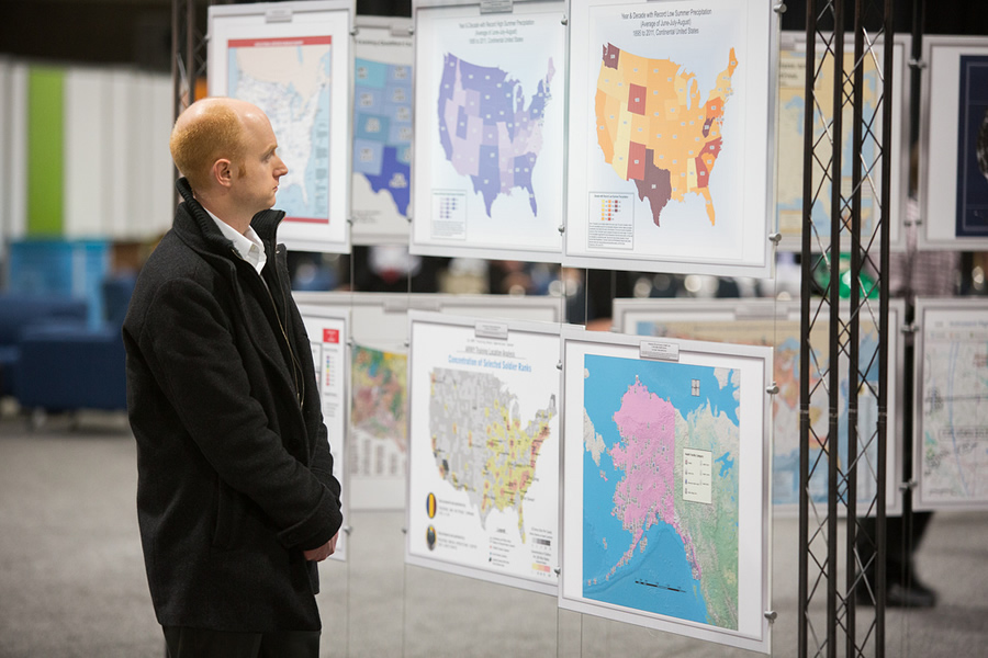 Esri software users displayed their projects in the Map Gallery.